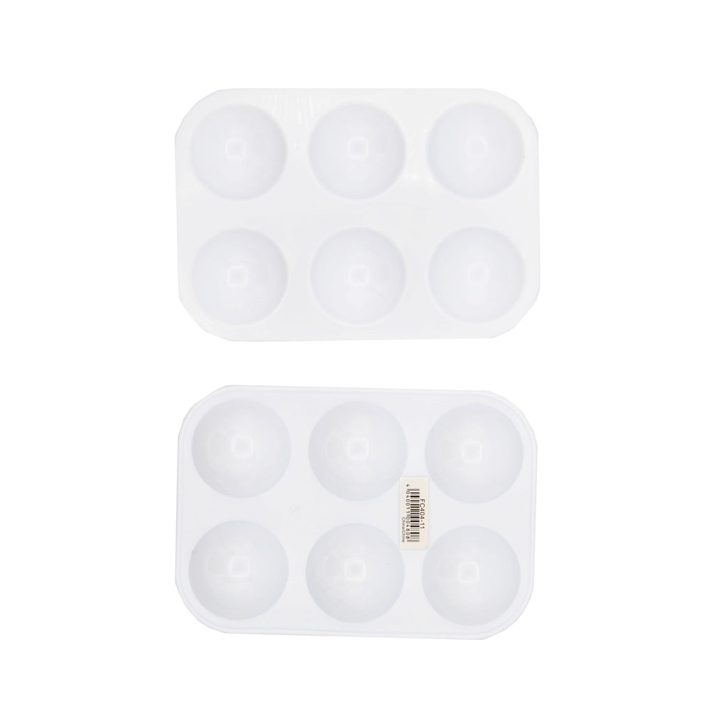 Palette en plastique rectangulaire économique à 6 puits, 3" x 6'' FC40411