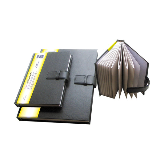 Carnet de croquis à couverture rigide en cuir de luxe - Pli accordéon 4 "x 6"