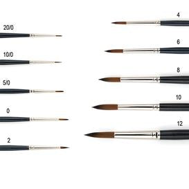 Pinceau Synthetique Doré Manche Court 1692, 1693, 1694, 1695